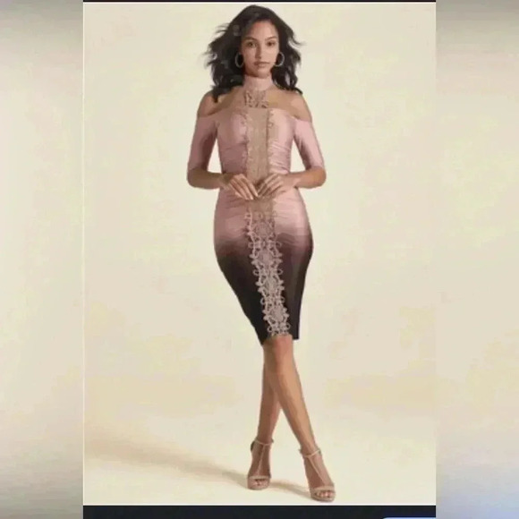 Sand Dune Ombre Dress Blush  Multi mini Dress - Picture 1 of 13